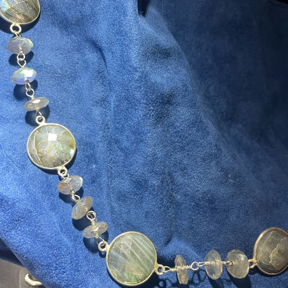 Handmade Labradorite necklace wire wrapped with sterling silver. $400 Retail - Picture 4 of 13